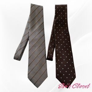 Daniel Milano Men Fashion Classic Italian  Neck Tie L. Brown Silk La Foderata